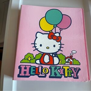 Sanrio Hello Kitty Pink Binder with Balloons